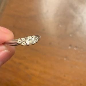 Beautiful CZ ring set in 10k white gold